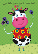 Une vache ray&eacute;e pour te saluer chaleureusement